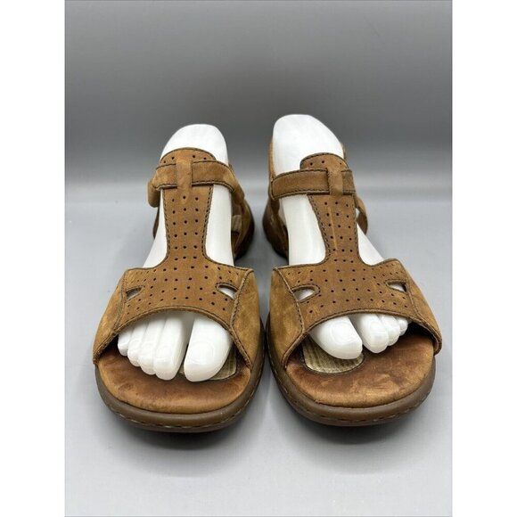 BORN Women’s Sandals Sz 9 Brown Leather Slingback Comfort Casual Summer - Picture 2 of 5